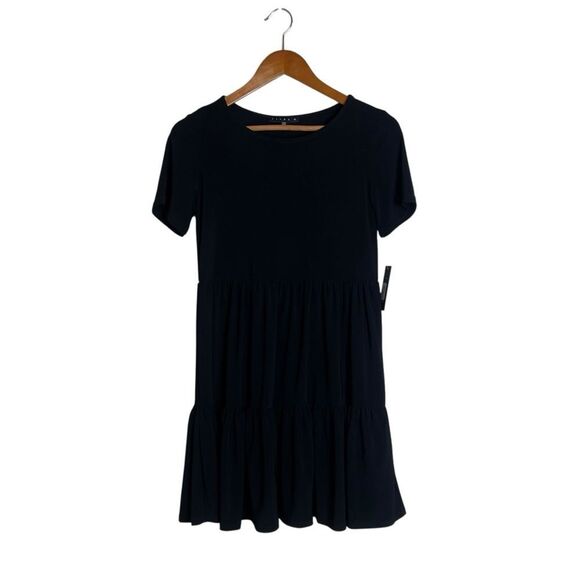 NWT! Tiana B. Black short sleeve tiered dress - Picture 1 of 8